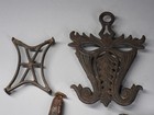 18pc  Antique 18-20thc  Wrought   Cast Iron And Brass Pot Trivet Collection