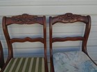 Set 4 French Dining Chairs Roses Chippendale Georgian Regency Country Four