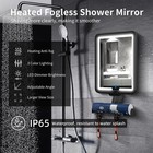 Lighted Shower Mirror Fogless For Shaving  Heated Fog Free Large 9 5 7inch