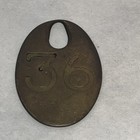 Vintage Brass Dairy Cow Number Tag Farm Livestock Id Ear Tag