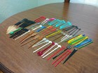 Huge Vtg Swizzle Stick Lot Trader Vics Hotel Airline Disney Hotel Cocktail Lot
