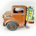 Vintage Toy Truck Marx Lazy Day Farms Pressed Steel tin Litho Stake Rack