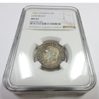1952 Ngc Ms63 - Canada Toned Silver Twenty Five Cent 25c Coin  57961a