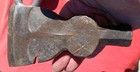 Old Beveled Wave Broad Hewing Hatchet Head  
