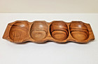 Vtg Monkey Pod Wood Bowl Dish Platter 20  Snacks Handmade Genuine Leilani Hawaii