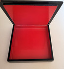 Vintage Russian Red Lacquer Box     6 5    Square     Mstera Hand-painted Folk Art