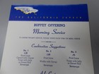 1969 California Zephyr Railroad Dining Car Breakfast Buffet Offering Menu