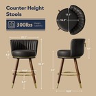 26   Bar Stools Set Of 2 Counter Height Bar Stools With Curved Back Swivel Chair
