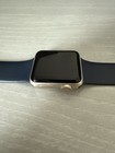 Apple Watch Series 2 38mm Gold Case - Midnight Blue Sport Band -  mq132ll a 