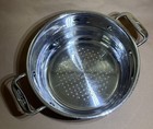All Clad Stainless Steel Strainer Steamer Insert 8 1 2  Diameter By 4  Tall