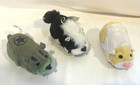 3 Zhu Zhu Pets Hamster  All Tested   Working No Batteries Rivet Stinker Patches