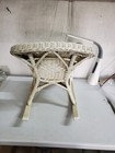 Wicker Child   s Rocking Chair Boho Off White Vintage