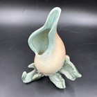 Vintage Hull Ebb Tide Conch Shell Vase Planter Aqua Pink Pottery  Read