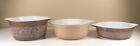Set Of 3 Vtg Pyrex Casserole Dishes Woodland Brown 471-b   472-b   473-b No Lids