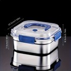 Extra Large Stainless Steel Food Storage Containers With Blue Lids Airtight Seal