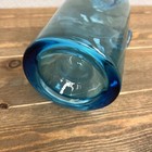 Dartington Glass Hand Blown Blue Flower Bottle Vase W  Daisy Pendant