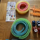 Racetrack Magic Tracks Mega Set Of 2 Led Race Tracks Glow In The Dark   4 Cars