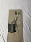 Vintage Academic Study Nude Male Pencil Charcoal Drawing Beefcake Gay Interest