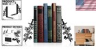 Elegant Sword   Rose Metal Bookends - Set Of 2 For Stylish Book Organization
