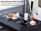 Collwait 2 Pack Serving Tray Handles Clear Acrylic Tray For Serving Food Large