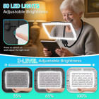 10x Led Magnifying Glass With Flexible Neck For Low Vision Reading  Black