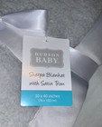 New Nwt Hudson Baby Grey Sherpa Blanket Satin Trim 40   x30   