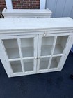 Farmhouse Hutch And Buffet Stepback Cupboard White Primitive 75   x48   x16   