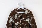Vintage 90s Streetwear Womens Small Horse Equestrian All Over Print Jacket Coat