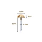 10pcs Solid Brass Tacks  12 Mm Retro Upholstery Nails Tack For Furniture
