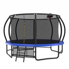 14ft Outdoor Trampoline For Kids Anti-rust Recreational Ladder Enclosure Astm