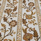 West Point Stevens 2 Curtain Panels 42 5 x64  Crewel Style Floral Warm Tones Vtg