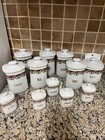 Vintage German Canister Set Of 12  1950 s Floral
