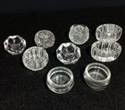 9 Assorted Antique Eapg Manganese Glass Individual Salt Cellar Dip Dishes