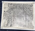 2010 Antique Laminated Map Of Paris 32 5    X 39     34 5    X 41    