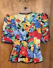 Vintage Blouse Patty O   neil Size 8 1970   s Union Tag Gathered Sleeves Lined