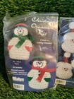 2 Sulyn Frosty Snowman   Jolly Santa Vintage Sequin Bead Christmas Ornament Kit