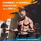 Ez Curl Bar Dumbbell Converter  Adjustable Up To 200 Lb  Home Gym Barbell Bar