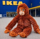 Ikea 8  Djungelskog Small Monkey Orangutan Plush Stuffed Brown Animal Toy New