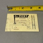 Vintage Vietnam War Hotel Brothel Card Motel Document Bar Pony Yokohama Club Lip