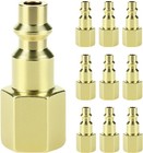 Air Hose Fittings  10 Pack Brass 1 4 Inch Npt Female Air Hose Fittings - Comp   