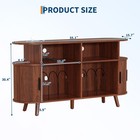 55  Large Record Player Stand  Vinyl Storage Cabinet For 300 Records Walnut