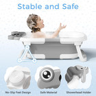 Baby Bathtub  Collapsible Newborn Bathtub For Infant To Toddler With Soft Cushio