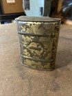 Antique Justrite Brand Carbide Tin Slide Top Coal Miner s Mining Pocket Can Box