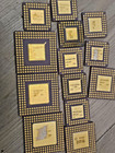 Lot Of 13 Vintage Gold Cap Ceramic Cpu 486 387 286 Scrap Gold Recovery