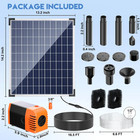 25w Solar Pond Pump  Solar Water Fountain Pump With 320gph Adjustable