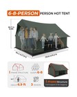 Kingcamp Camping Tent With Floor 6-8 Person  Canvas Hot Tent With Stove Jack    
