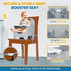 Portable High Chair With Tray  Foldable Booster Seat For Travel Toddlers 6-36 Mo