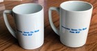 Two Vintage Pan Am Airline Blue And White Coffee Mugs