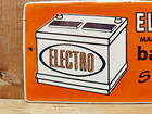 Vintage Electro Batteries Dealer Display Porcelain Enamel Metal Sign 10  X 5 