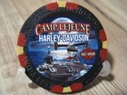 Camp Lejeune Nc Harley Davidson Emblem Poker Chip - 120th Year Anniversary - Blk